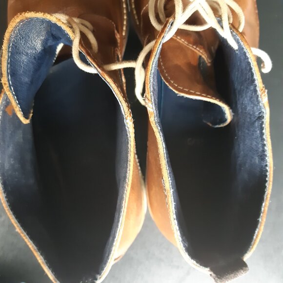 Jones Bootmaker SZ 42 Tan Men's Chukka Boots Burnished Leather - Picture 10 of 15